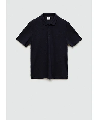 Mango Men's Linen Polo Shirt