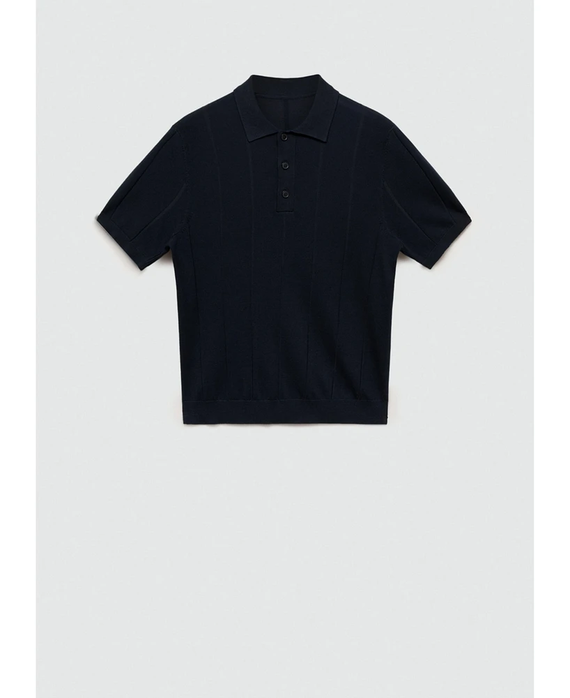 Mango Men's Fine-Knit Polo Shirt