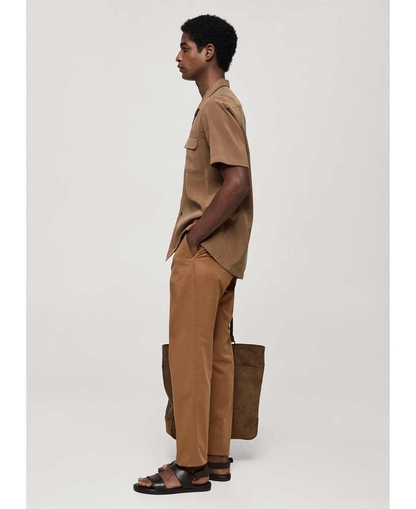 Mango Men's Regular Cotton Pants