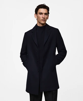 Mango Men's Lightweight Wool Coat