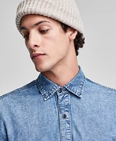 Mode of One Men's Regular-Fit Denim Shirt, Created for Macy's