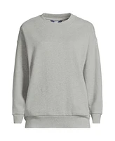Lands' End Plus Serious Sweats Oversized Long Sleeve Crew Neck Sweatshirt - Set Top