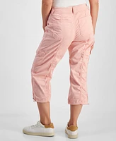 Style & Co Petite Mid Rise Bungee-Hem Capri Pants