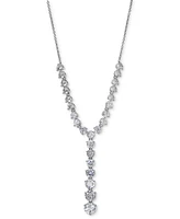 Eliot Danori Silver-Tone Graduated Round Cubic Zirconia Lariat Necklace, 16" + 2" extender, Created for Macy's