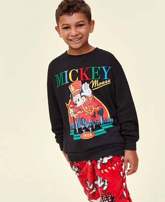 Disney | Macy's Big Kids Unisex Bandleader Mickey Mouse Balloon Crewneck Sweatshirt, Exclusively at