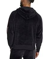 Starter Men's Velour Quarter-Zip Jersey-Lined Hoodie