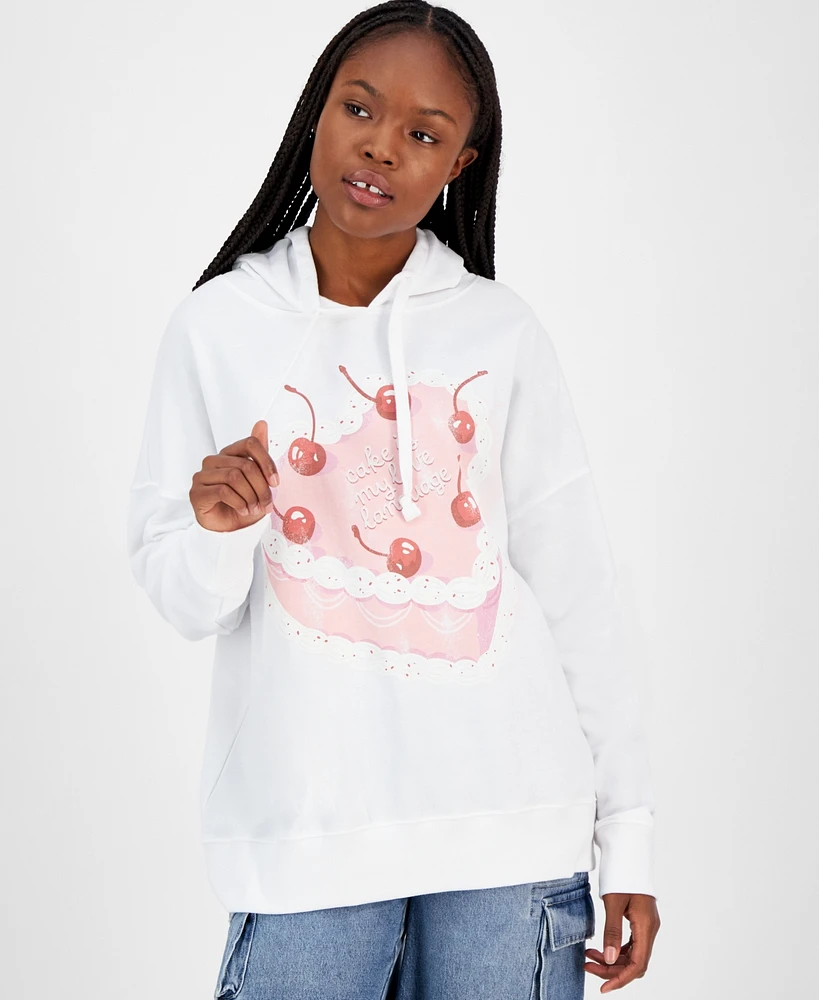 Grayson Threads, The Label Juniors' Cake Is My Love Language Graphic Hoodie