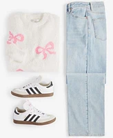 Hooked Up By Iot Juniors Bow Sweater Madden Girl Wide Leg Jeans