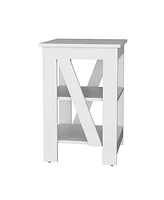 Depot E-Shop Ross 3-Tier End Table/Nightstand, Side Table for Small Space