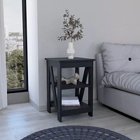 Ross 3-Tier End Table/Nightstand, Side Table for Small Space