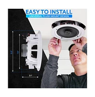 Pyle 6.5'' In-Wall / In-Ceiling Speakers, 2-Way Flush Mount Home Speaker Pair, 200 Watt
