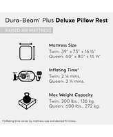 Intex Dura Beam Deluxe Pillow Raised Air Mattress Bed w/Pump, Queen (2 Pack)