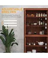 Homcom 64" Freesding Kitchen Pantry Food Storage Cabinet w/ Shelves,