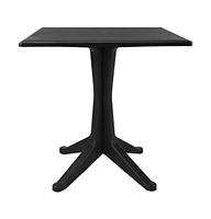 vidaXL Patio Table Anthracite 27.6"x27.6"x28.2" Plastic