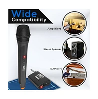 Pyle Vhf Wireless Microphone Adapter System, Pro Audio Wireless Mic Transmitter with Receiver