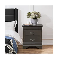 Yaheetech Modern 2-drawer Nightstand Bedside Table Side Table