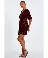 Quiz Women's Sequin Fringe Mini Dress