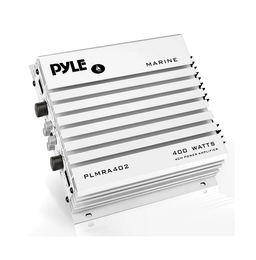 Pyle 4-Ch. Elite Series Marine Amplifier, Waterproof, 400 Watt, Dual Mosfet Power Supply