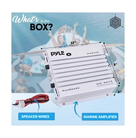 Pyle 4-Ch. Elite Series Marine Amplifier, Waterproof, 400 Watt, Dual Mosfet Power Supply