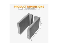 gaomon Armrest Module for Modular Sofa Sectional Couch, Pair of Side Armrest for Sectional Modular Sofa, Linen Fabric, Grey