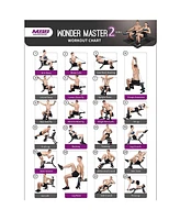 Mbb 22 in 1 Wonder Master Adjustable Abdominal Workout Chair, Black (2 Pack)