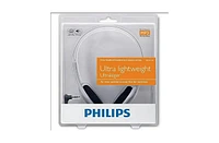 Philips On-Ear Headphones, Lightweight, 30mm Drivers, Adjustable Headband, Open-Back for Natural Sound, Comfortable Ear Pads - Black