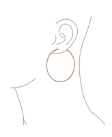 Bling Jewelry Lightweight Round Thin Endless Continuous Twist Hoop Earrings Rose Gold Plated .925 Sterling Silver