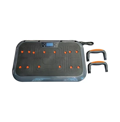 Squatz Vibration Plate Exercise Machine Set With Resistance Bands, Pilates Rods, and Fitness Mat