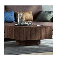 vidaXL Coffee Table Brown Oak 23.6"x23.6"x12.4" Engineered Wood