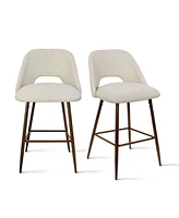 26 Inches Counter Height Bar Stools Set Of 2,Barstools with Metal Legs-Maison Boucle
