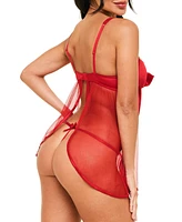 Adore Me Women's Bessima Babydoll & G-String Set Lingerie