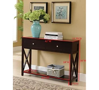 Kings Brand Furniture Tibaldi Console Table with Drawers