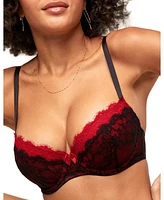 Adore Me Women's Emanuelly Push Up Balconette Bra