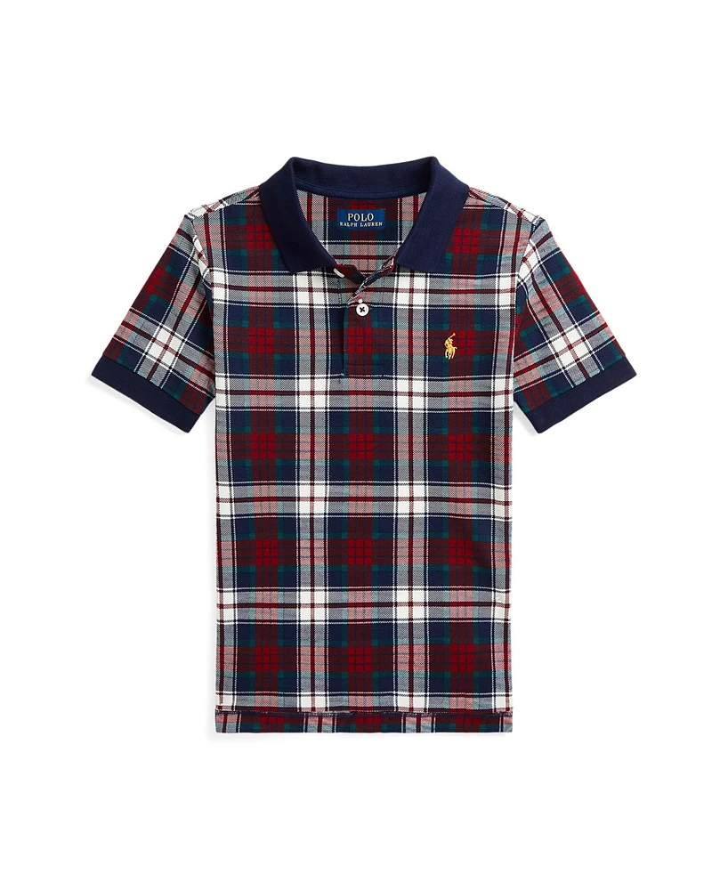 Polo Ralph Lauren Toddler and Little Boys Plaid Cotton Mesh Shirt