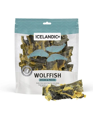 Icelandic+ Stick Chews & Pieces: Wolffish Skin - Dog Treat 9oz