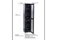 Kings Brand Furniture Romero Tall Curio Storage Cabinet - Bookshelf Perfect for Living Room, Kitchen, Bedroom & Office