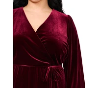 Msk Plus Velvet Fit & Flare Maxi Dress