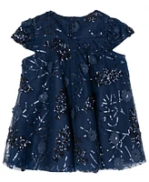 Rare Editions Baby Girl 3D Floral Sequin Social Dress