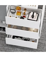 Homsee White 9-Drawers Bedroom Dresser Jewelry Armoire Makeup Island