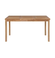 vidaXL Patio Table 59.1"x35.4"x30.3" Solid Teak Wood