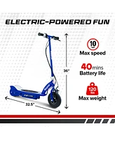 Razor E125 Kids Ride On 24V Motorized Battery Powered Electric Scooter Toy, Blue