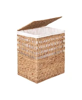 Seville Classics 4-Piece Water Hyacinth Laundry Hamper and Basket Set