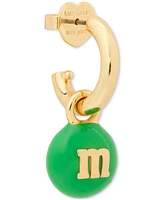 M&M X Kate Spade New York Gold-Tone Charm Huggie Hoop Earrings