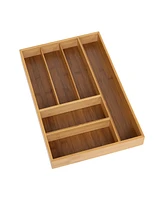 Seville Classics Bamboo 6 Compartment Drawer Organizer Tray