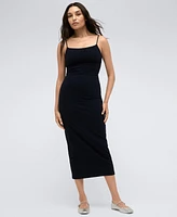 Kenneth Cole Women's Pinstripe Sleeveless Midi Slip Dress