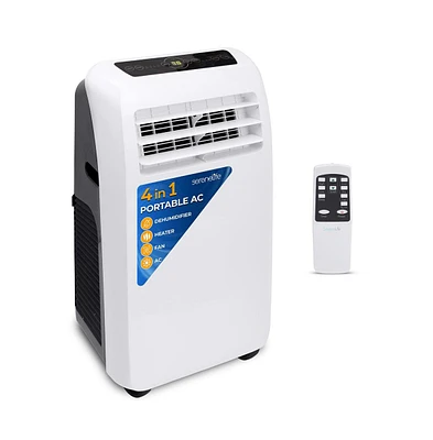 SereneLife Portable Air Conditioner & Heater, 10,000 Btu Cooling, 9,000 Btu Heating, Built-in Dehumidifier & Fan