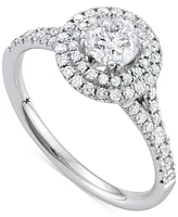 Diamond Double Halo Ring (1-1/10 ct. t.w.) in 14k White Gold