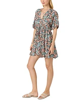 O'Neill Juniors' Rosemary Terrece Floral-Print Babydoll Dress