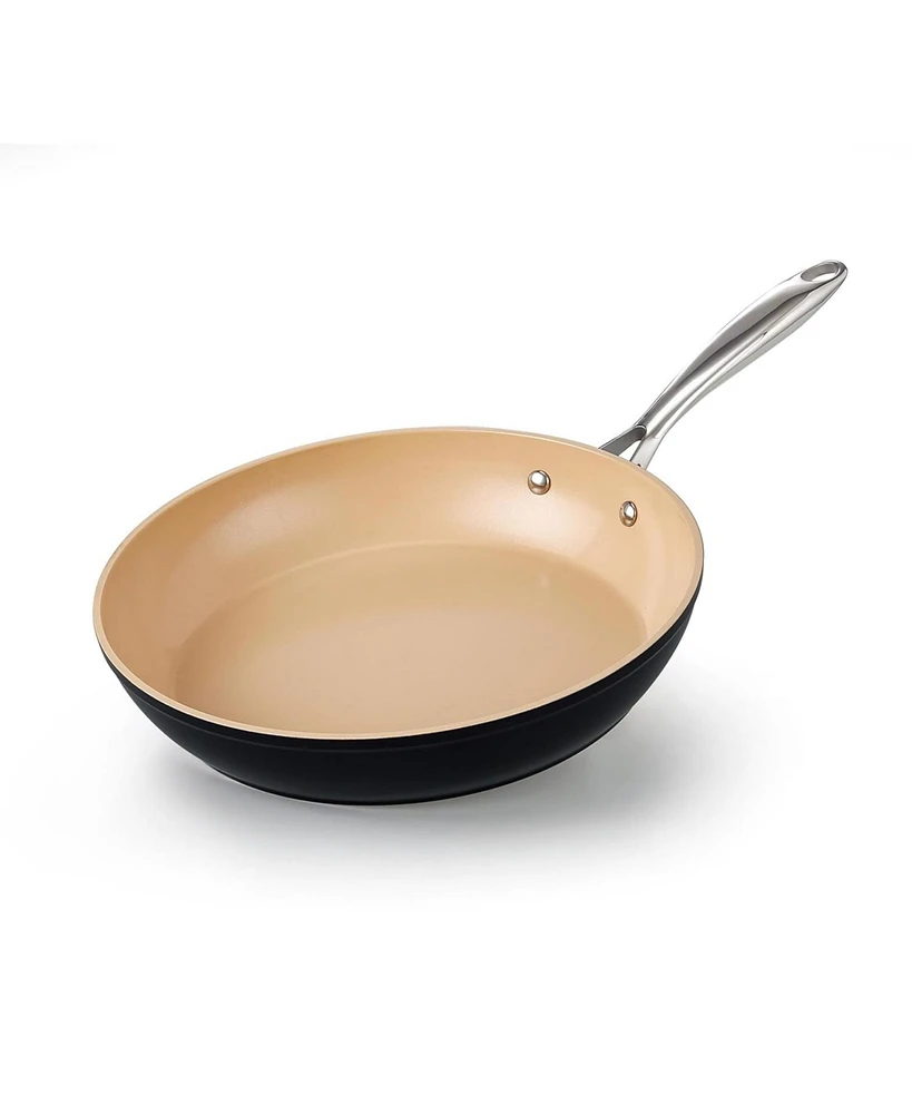 Cooks Standard 11-Inch Nonstick Hard Anodized Fry Saute Omelet Pan, Black