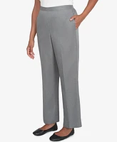 Alfred Dunner Petite Copenhagen Soft Heather Microfiber Short Length Pants